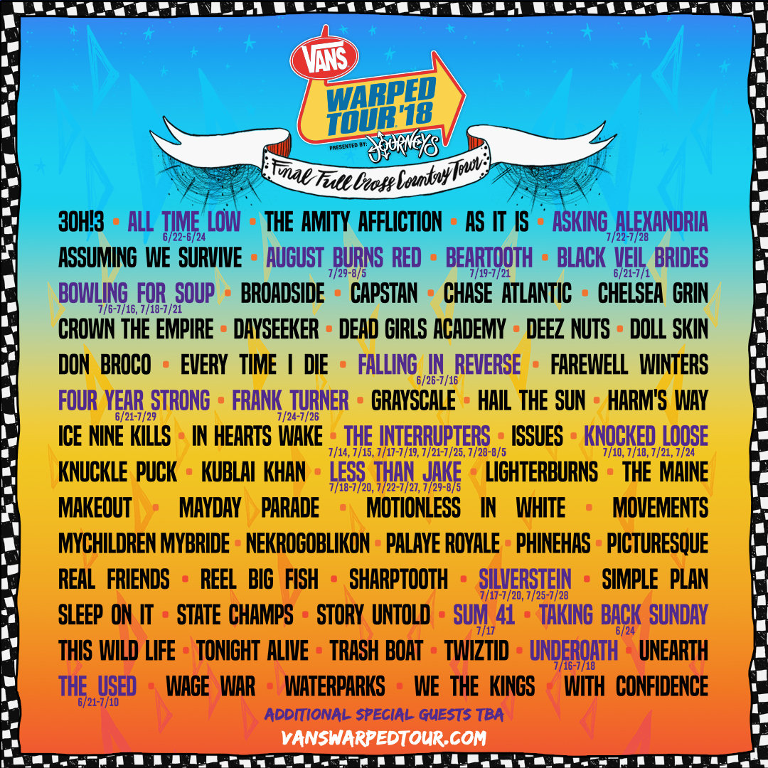 warped tour 2018